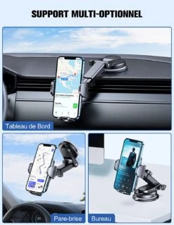 Support Mobile Voiture Rotatif -Monde Electronique Support telephone voiture Mohard support multi optionnel