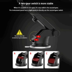 Porte Téléphone Voiture Multifonction Ventouse 9 Porte Téléphone Voiture Multifonction Ventouse -Monde Electronique Support telephone voiture Nuxaly double verrou