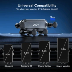 Support Téléphone Voiture Gravité Grille D’Aération 15 Support Téléphone Voiture Gravité Grille D’Aération -Monde Electronique Support telephone voiture SLAMOS compatibilite universelle