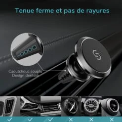 Support Téléphone Voiture Aimant Puissant -Monde Electronique Support telephone voiture SyncWire finition de qualite