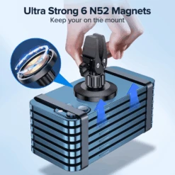 Support Téléphone Voiture Rond -Monde Electronique Support telephone voiture rond aimants puissants