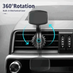 Support Rotation Voiture Smartphone -Monde Electronique Support voiture telephone Lisen rotation magnetique 360degre