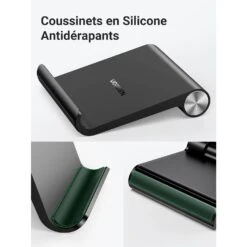Support Pour Tenir Le Téléphone -Monde Electronique Suppot Smartphone Bureau Aluminium Antiderapants