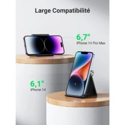 Support Pour Tenir Le Téléphone -Monde Electronique Suppot Smartphone Bureau Aluminium Cmpatibilite