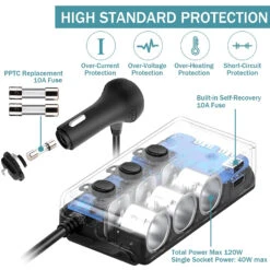 Te-Rich Chargeur Allume Cigare Qc 3.0 -Monde Electronique Te Rich Chargeur Allume Cigare protection integree