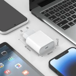Adaptateur Secteur Rapide De 20W 17 Adaptateur Secteur Rapide De 20W -Monde Electronique Tete De Chargeur Usb C taille