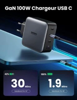 Chargeur Rapide USB C 100W 9 Chargeur Rapide USB C 100W -Monde Electronique Ugreen Nexode 100W MacBook Pro