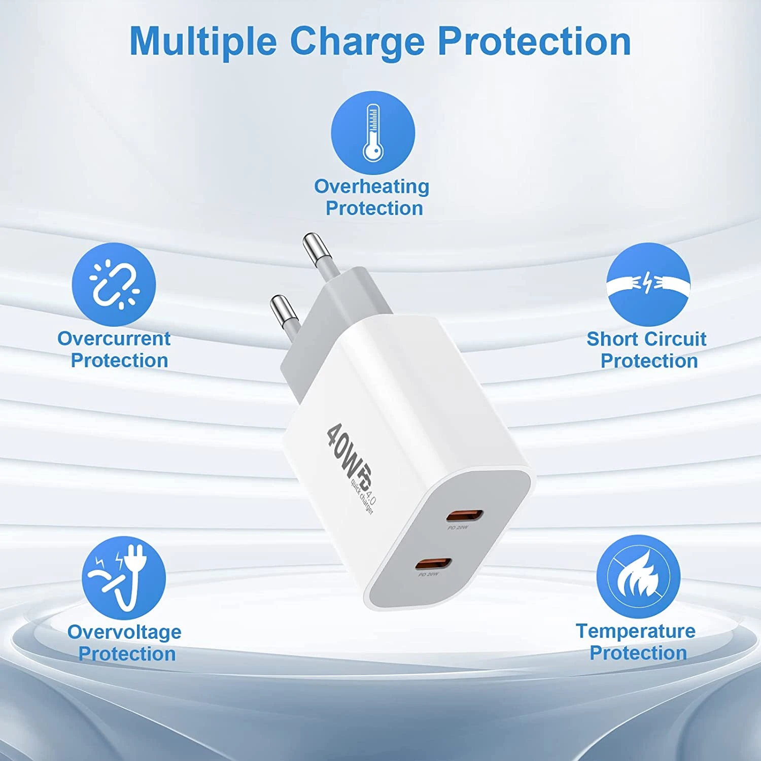 Chargeur Secteur Rapide Double USB 5 Chargeur Secteur Rapide Double USB – Image 3