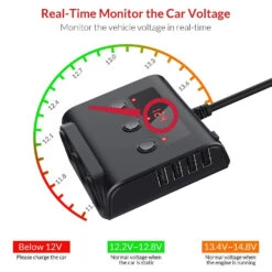 YGL Chargeur Allume Cigare 100W -Monde Electronique YGL Chargeur Allume Cigare 100W ecran digital