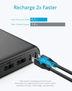 Batterie Externe 26800 MAh Anker -Monde Electronique batterie externe 26800mAh Anker charge rapide