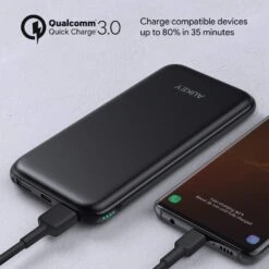 Batterie Externe Sans Fil 8000 MAh -Monde Electronique batterie externe 8000mAh aukey technologie