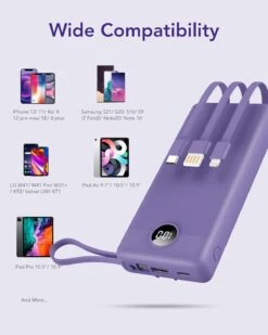 Batterie Externe Violette -Monde Electronique batterie externe violette compatibilite