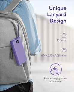 Batterie Externe Violette -Monde Electronique batterie externe violette design