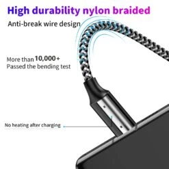 Câble USB Type-C De 0.5 Mètre -Monde Electronique cable usb type c 0.5m haute durabilite nylon