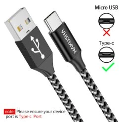 Câble USB Type-C De 0.5 Mètre -Monde Electronique cable usb type c 0.5m pas de micro usb