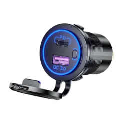 Chargeur Allume Cigare Puissant -Monde Electronique chargeur allume cigare noir et bleu