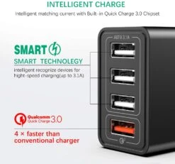 Chargeur Rapide 4 Ports -Monde Electronique chargeur rapide 3.0 4 ports USB IWAIVON charge rapide