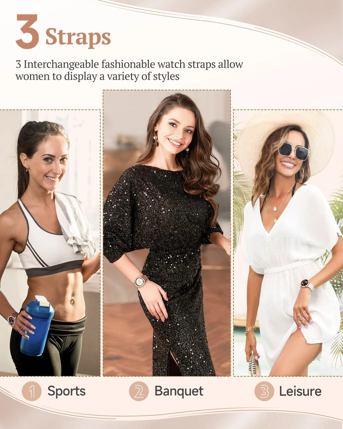 Montre Connectée Femme Jolie 5 Montre Connectée Femme Jolie – Image 3