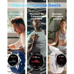 Montre Connectée Sport Avec Lunette Métal -Monde Electronique montre connectee 150 euro suivi sante