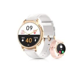 Montre Connectée Analogique Femme -Monde Electronique montre connectee analogique femme blanche