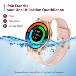 Montre Connectée Analogique Femme -Monde Electronique montre connectee analogique femme noir etanche