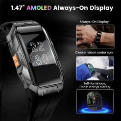 Montre Connectée Ultra Grande Autonomie -Monde Electronique montre connectee autonomie 30 jours tactile