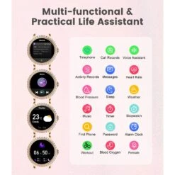 Montre Connectée Bijou Femme -Monde Electronique montre connectee bijou femme multifonctions