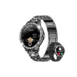 Montre Connectée Bijou Femme -Monde Electronique montre connectee bijou femme noir