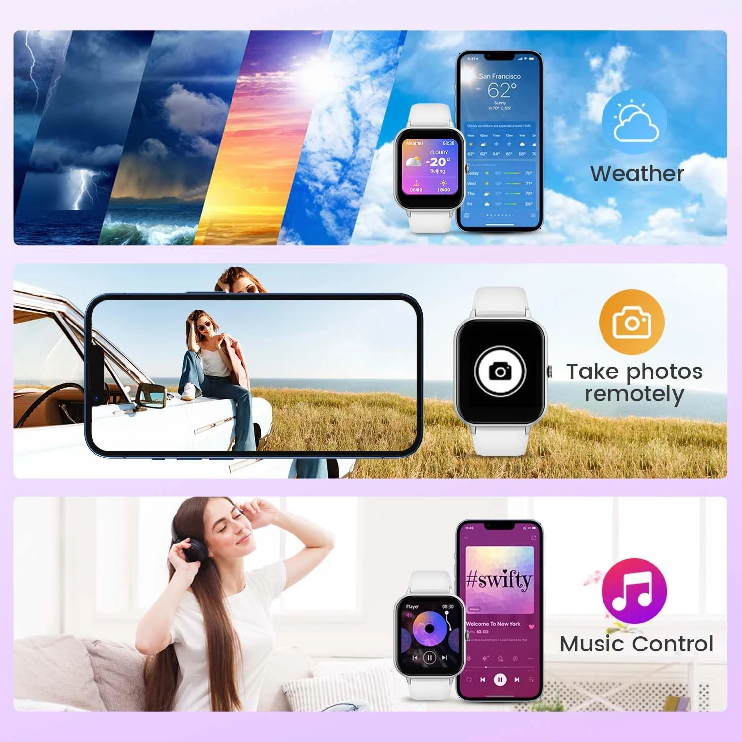 Montre Connectée Blanche 8 Montre Connectée Blanche – Image 6