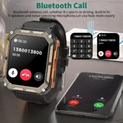 Montre Connectée Chantier Résistante -Monde Electronique montre connectee de chantier appels bluetooth