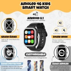 Montre Connectée Enfant Appel SMS -Monde Electronique montre connectee enfant appel sms amoled