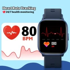 Montre Connectée Enfant Bleu -Monde Electronique montre connectee enfant bleu frequence cardiaque