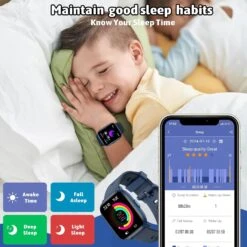 Montre Connectée Enfant Bleu -Monde Electronique montre connectee enfant bleu sommeil