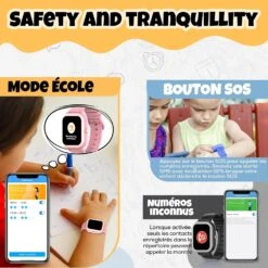 Montre Connectée Enfant Message -Monde Electronique montre connectee enfant message securite