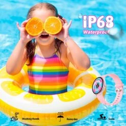 Montre Connectée Enfant Rose​ -Monde Electronique montre connectee enfant rose​ IP68