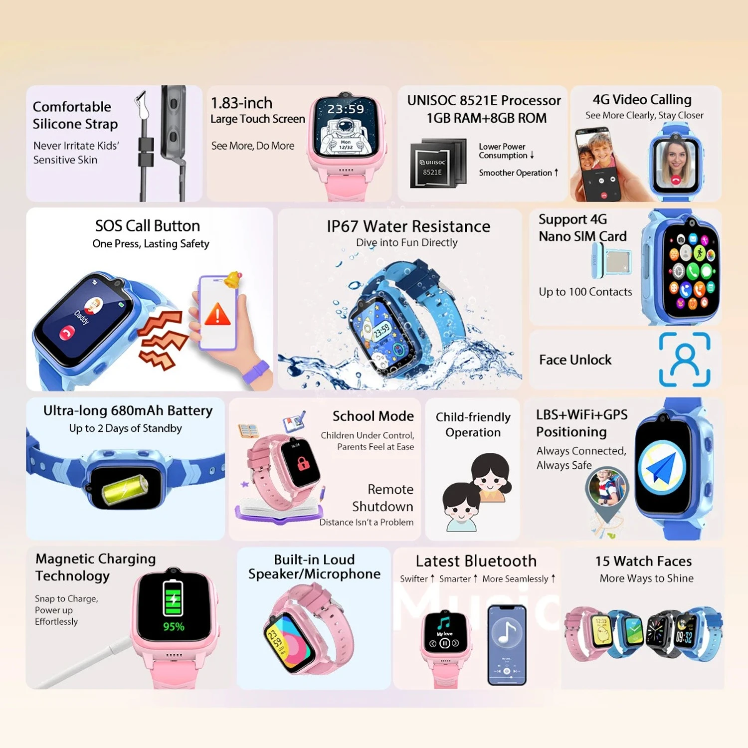 Montre Connectée Enfant Sans Téléphone 8 Montre Connectée Enfant Sans Téléphone – Image 6