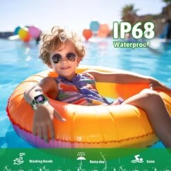 Montre Connectée Enfant Verte -Monde Electronique montre connectee enfant verte IP68