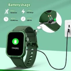 Montre Connectée Enfant Verte -Monde Electronique montre connectee enfant verte batterie