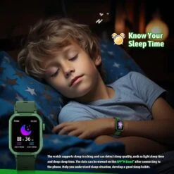 Montre Connectée Enfant Verte -Monde Electronique montre connectee enfant verte sommeil