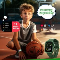 Montre Connectée Enfant Verte -Monde Electronique montre connectee enfant verte sport