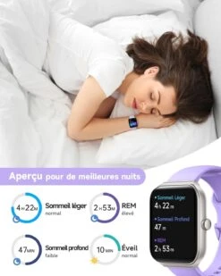 Montre Connectée Femme Beige 13 Montre Connectée Femme Beige -Monde Electronique montre connectee femme beige sommeil 1