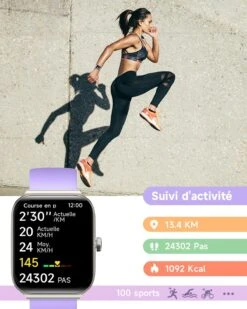 Montre Connectée Femme Beige 11 Montre Connectée Femme Beige -Monde Electronique montre connectee femme beige sport