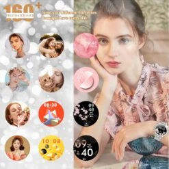 Montre Connectée Femme Bracelet Acier -Monde Electronique montre connectee femme bracelet acier cadrans