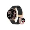 Montre Connectée Femme Bracelet Acier Noir 2 Montre Connectée Femme Bracelet Acier Noir -Monde Electronique montre connectee femme bracelet acier noir