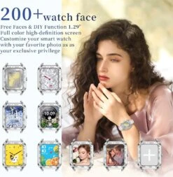 Montre Connectée Femme Bracelet Cuir -Monde Electronique montre connectee femme bracelet cuir cadrans