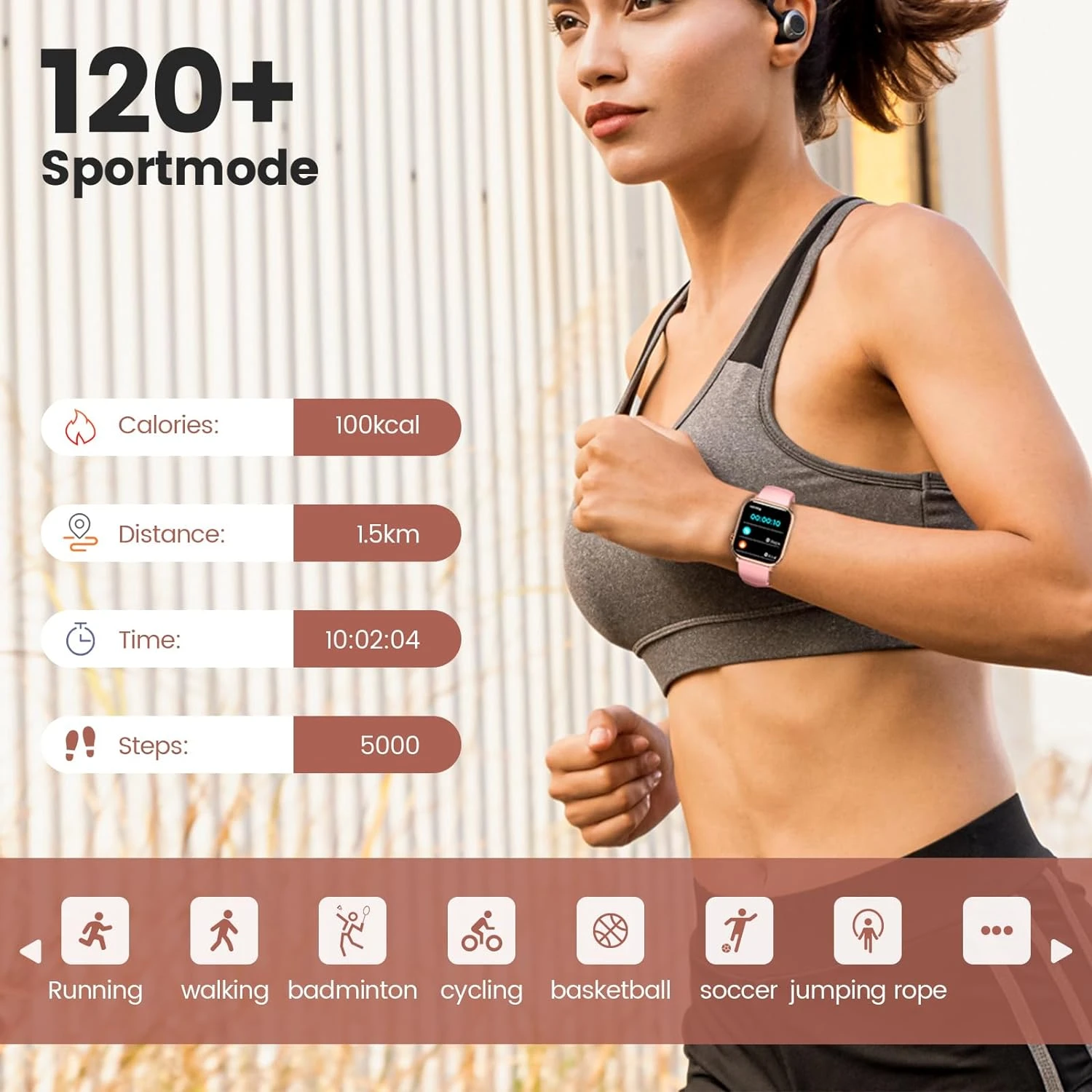 Montre Connectée Femme Bracelet Interchangeable 5 Montre Connectée Femme Bracelet Interchangeable – Image 3