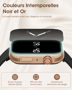 Montre Connectée Femme Carrée -Monde Electronique montre connectee femme carre design