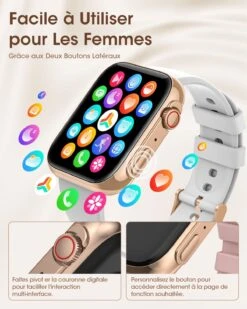 Montre Connectée Femme Carrée -Monde Electronique montre connectee femme carre facile