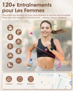 Montre Connectée Femme Carrée -Monde Electronique montre connectee femme carre modes sport