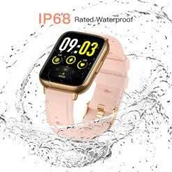 Montre Connectée Rose Pâle -Monde Electronique montre connectee femme chronus IP68